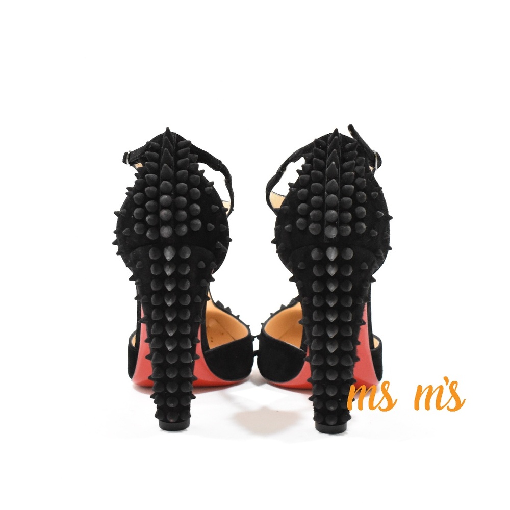 NIB Christian Louboutin Suede Spike Stud Heels - Picture 4 of 8